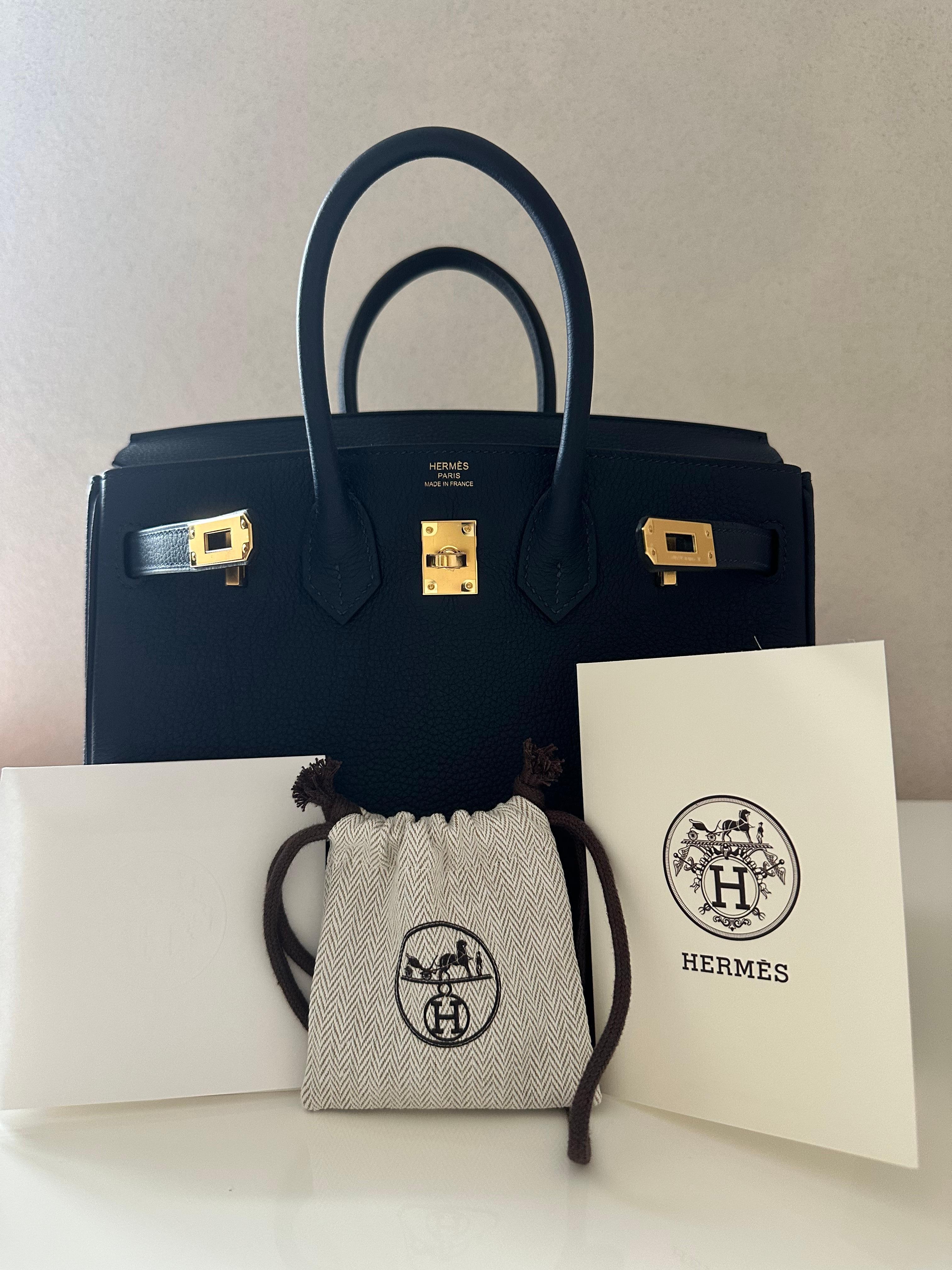 Hermès Birkin 25 in Bleu Abysse In New Condition For Sale In New York, NY