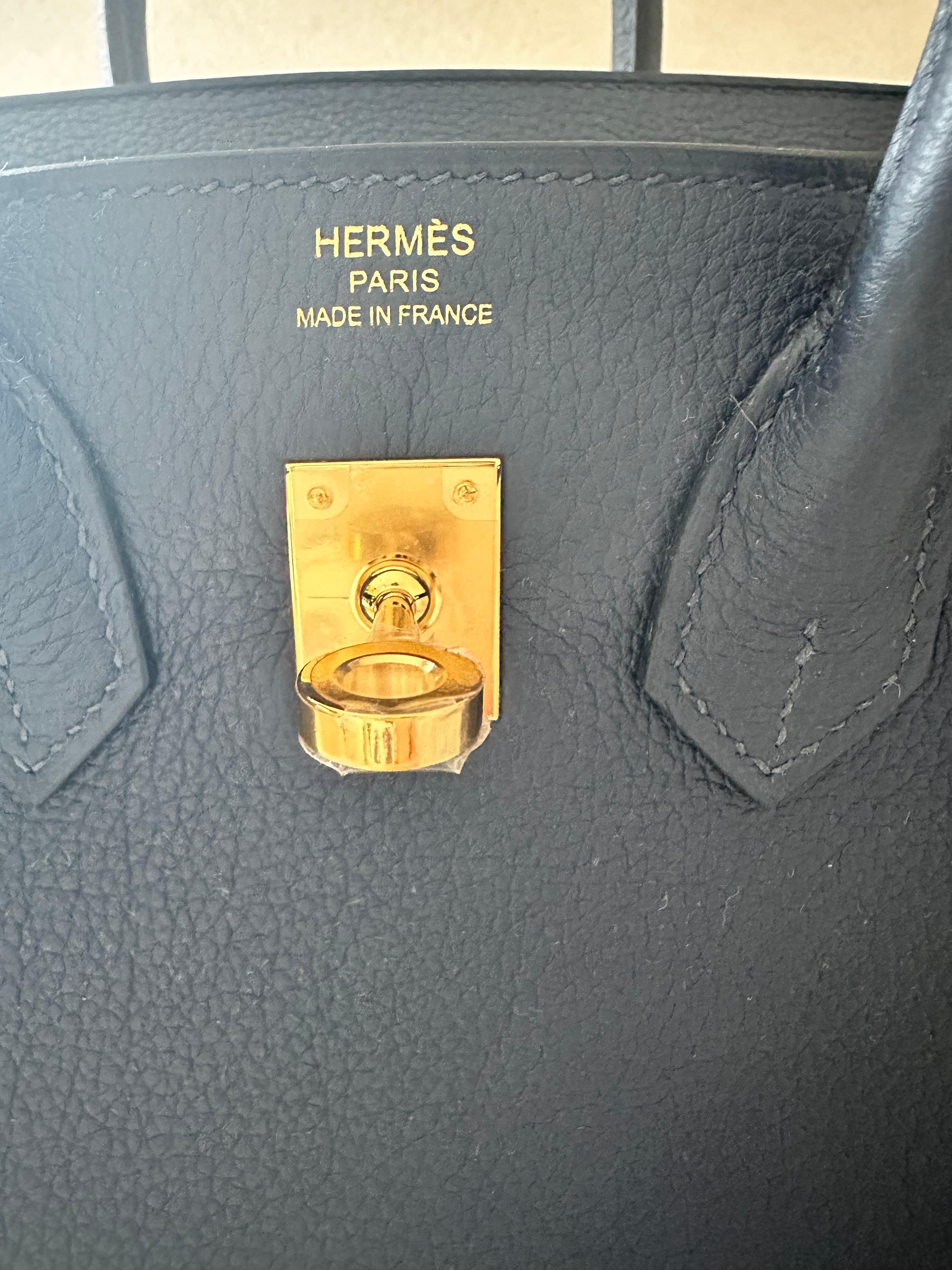 Women's or Men's Hermès Birkin 25 in Bleu Abysse For Sale