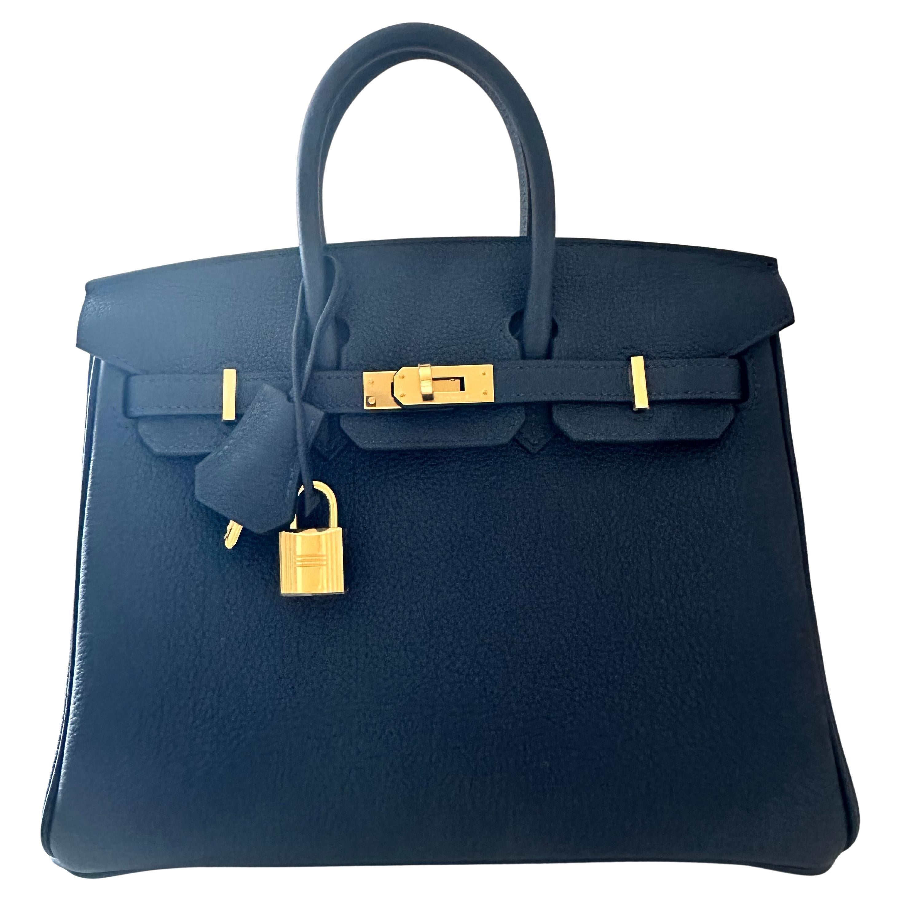 Hermès Birkin 25 in Bleu Abysse For Sale