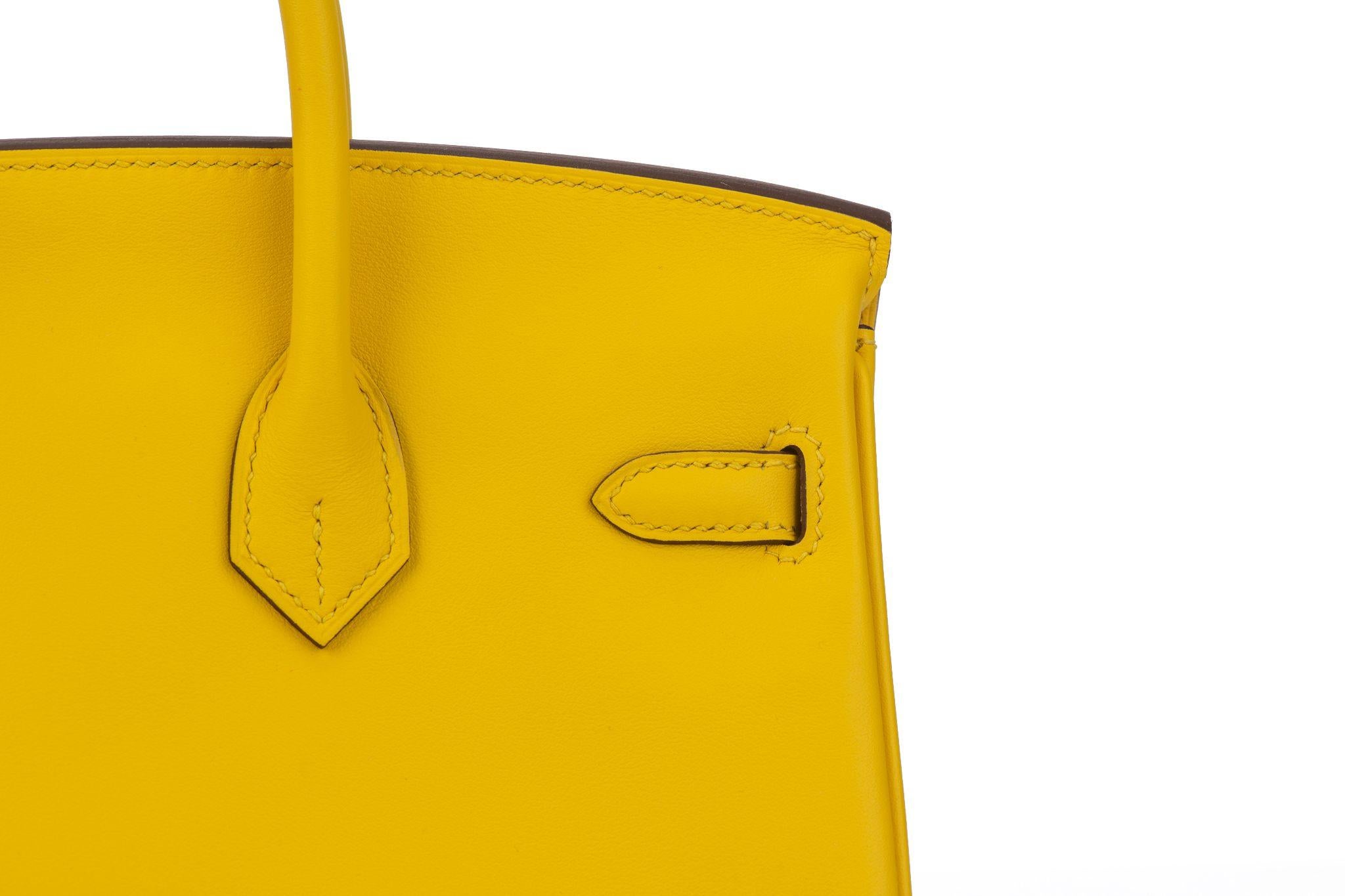 Hermès Birkin 25 Jaune Naples Swift BNIB en vente 4