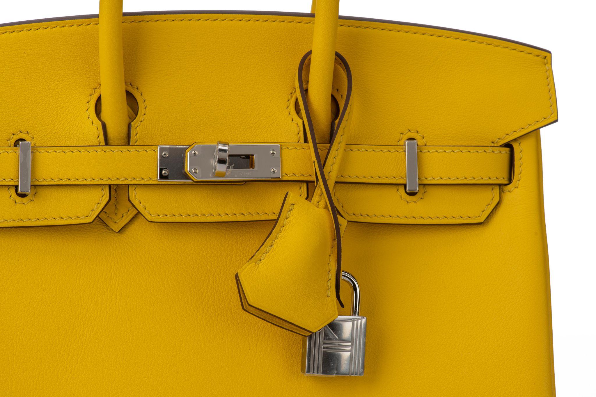 Hermès Birkin 25 Jaune Naples Swift BNIB en vente 2