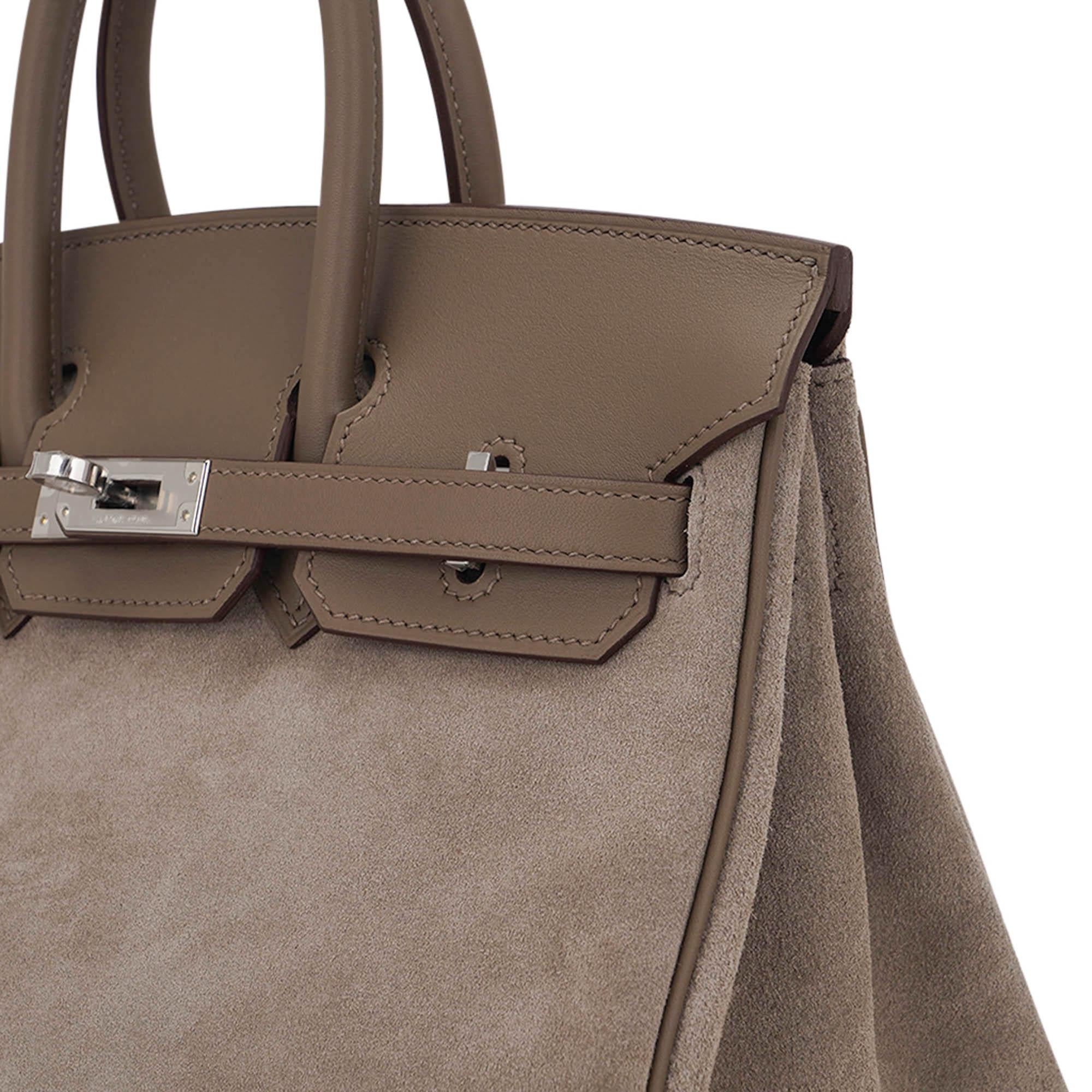 Hermes Birkin 25 Edizione Limitata Grizzly Gris Caillou Etoupe Swift Borsa in Pelle in vendita 1