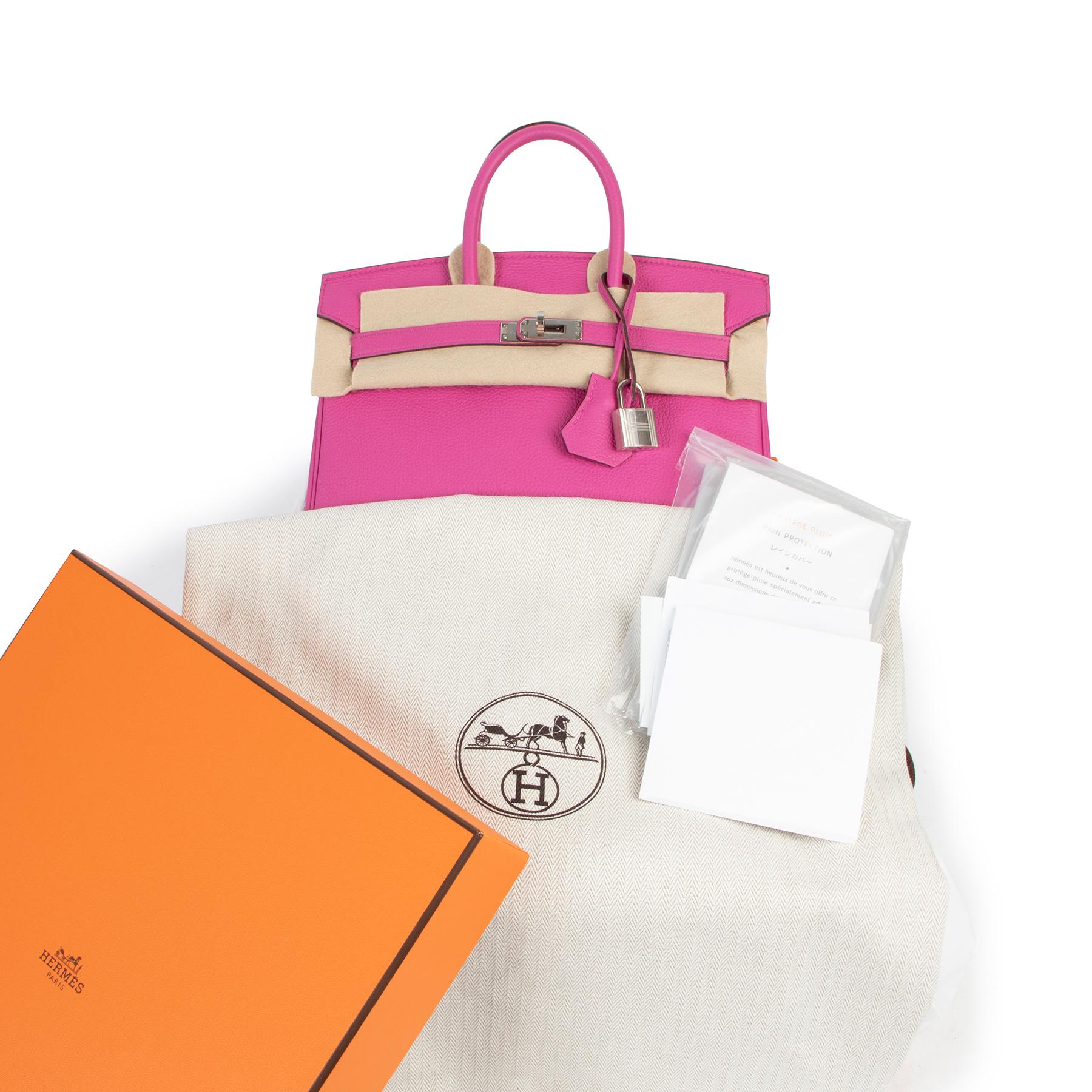 hermes bag size chart