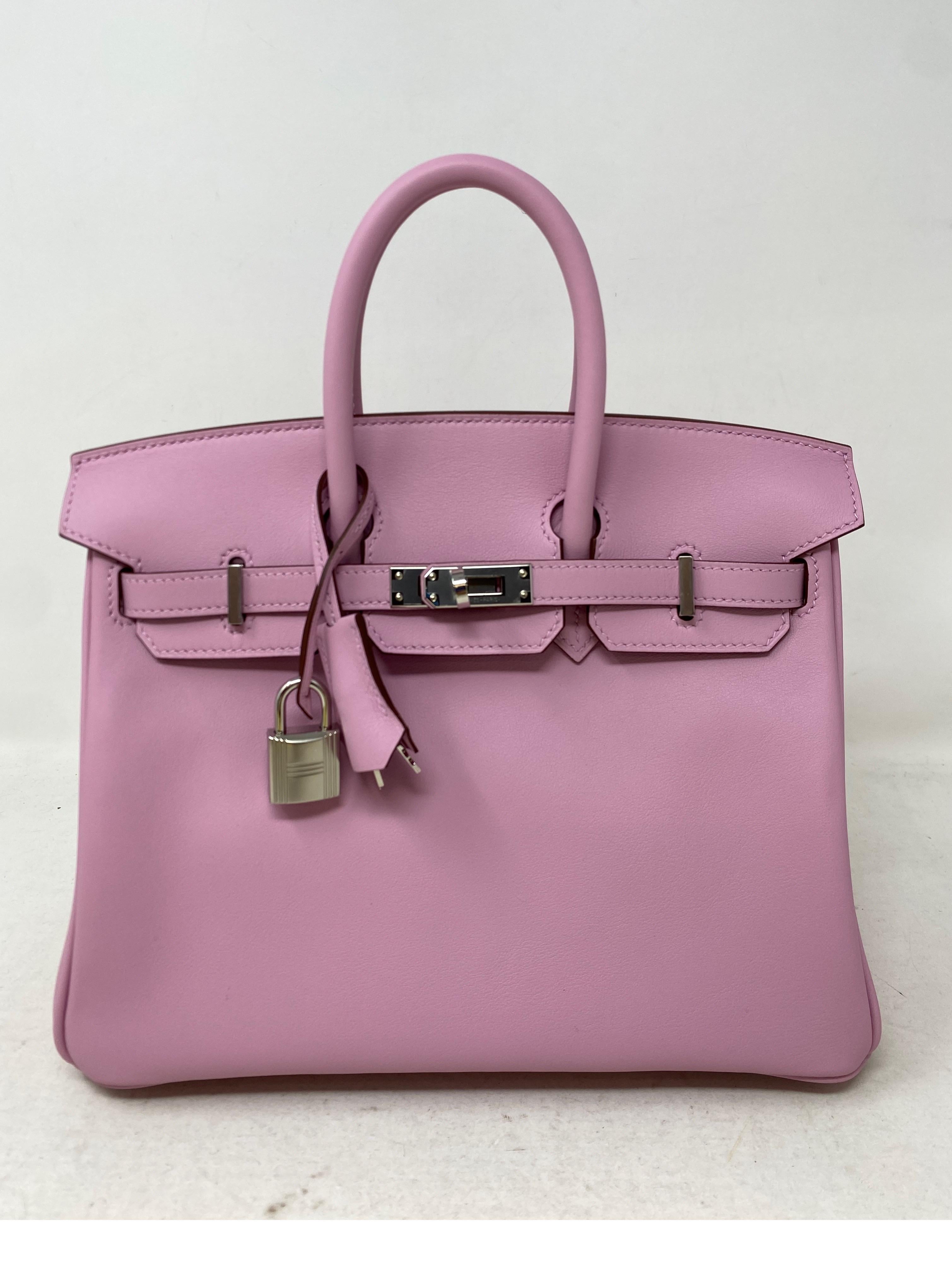 Hermes Birkin 25 Mauve Pink Bag  3