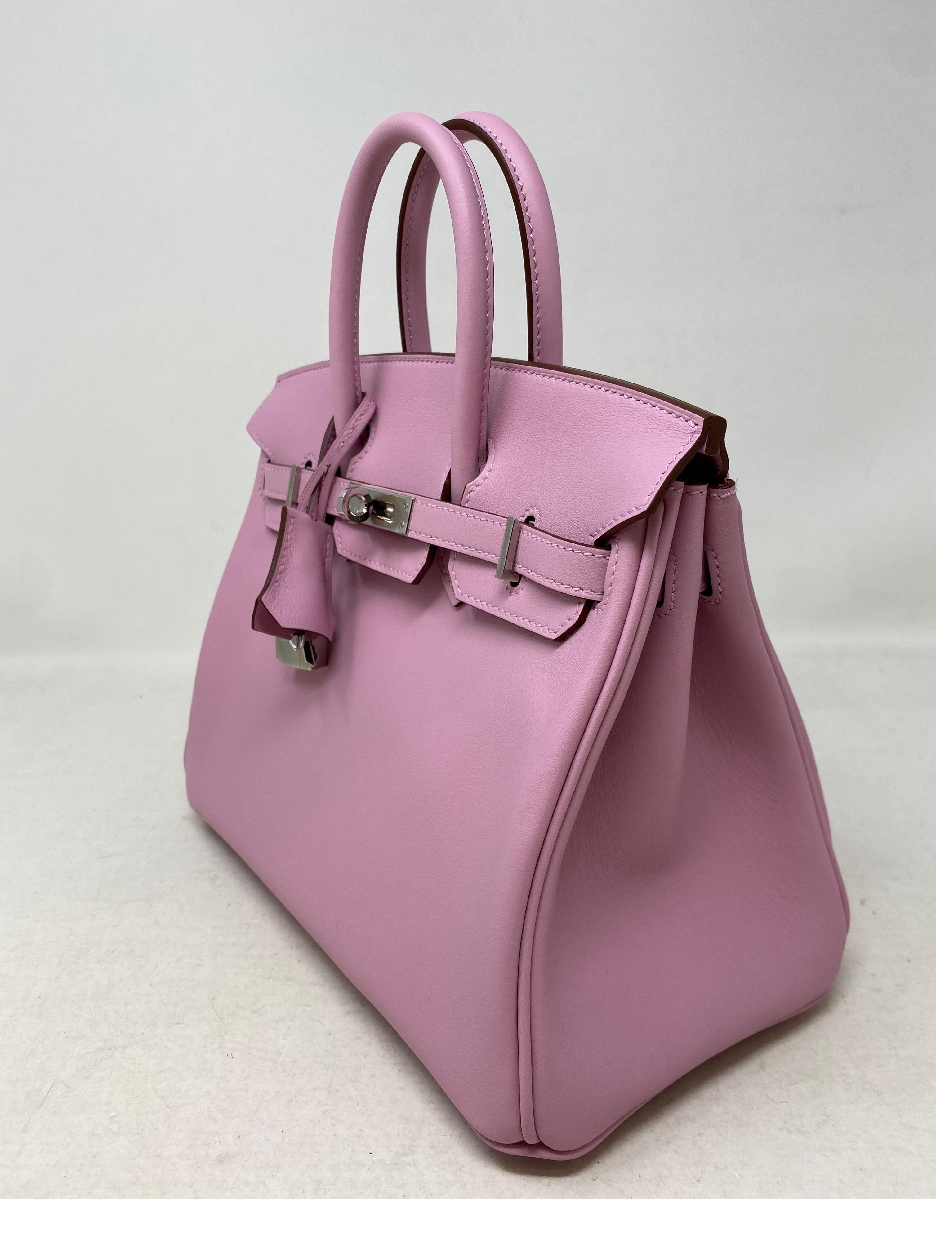 Hermes Birkin 25 Mauve Pink Bag  7