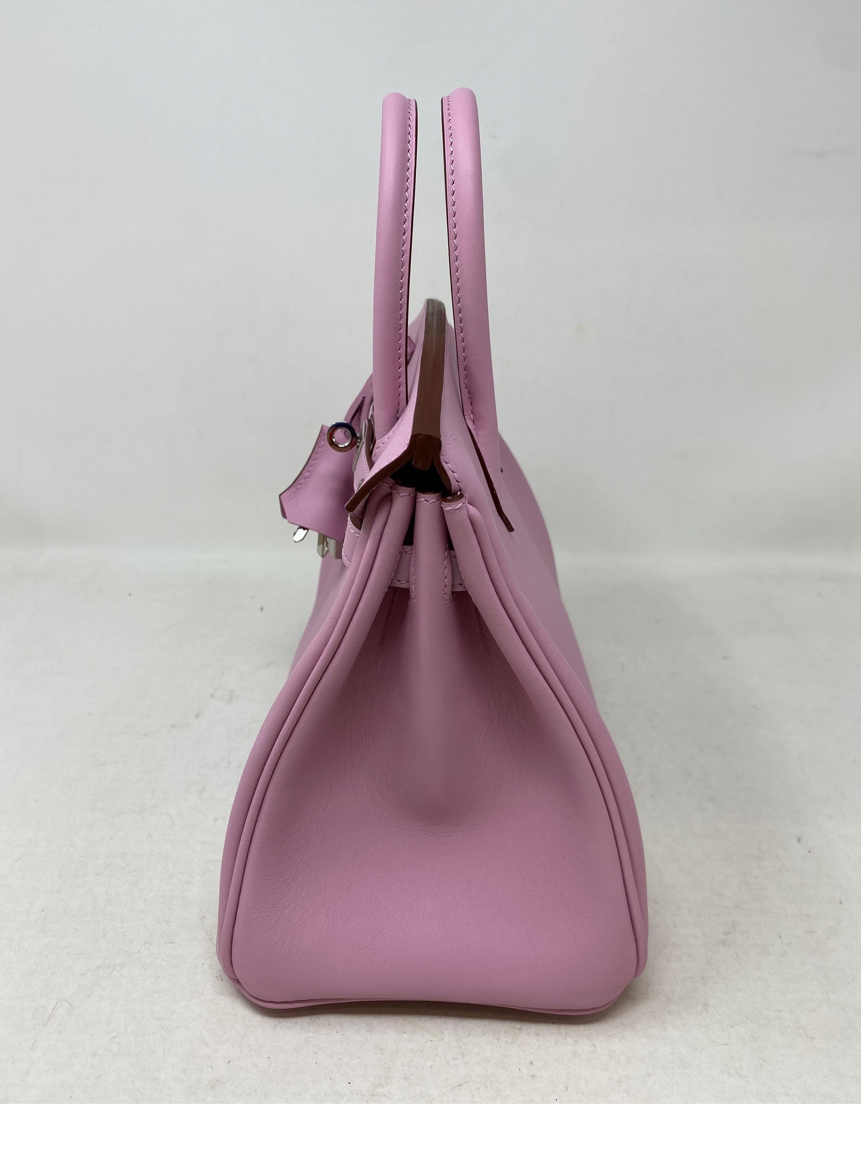 Hermes Birkin 25 Mauve Pink Bag  8