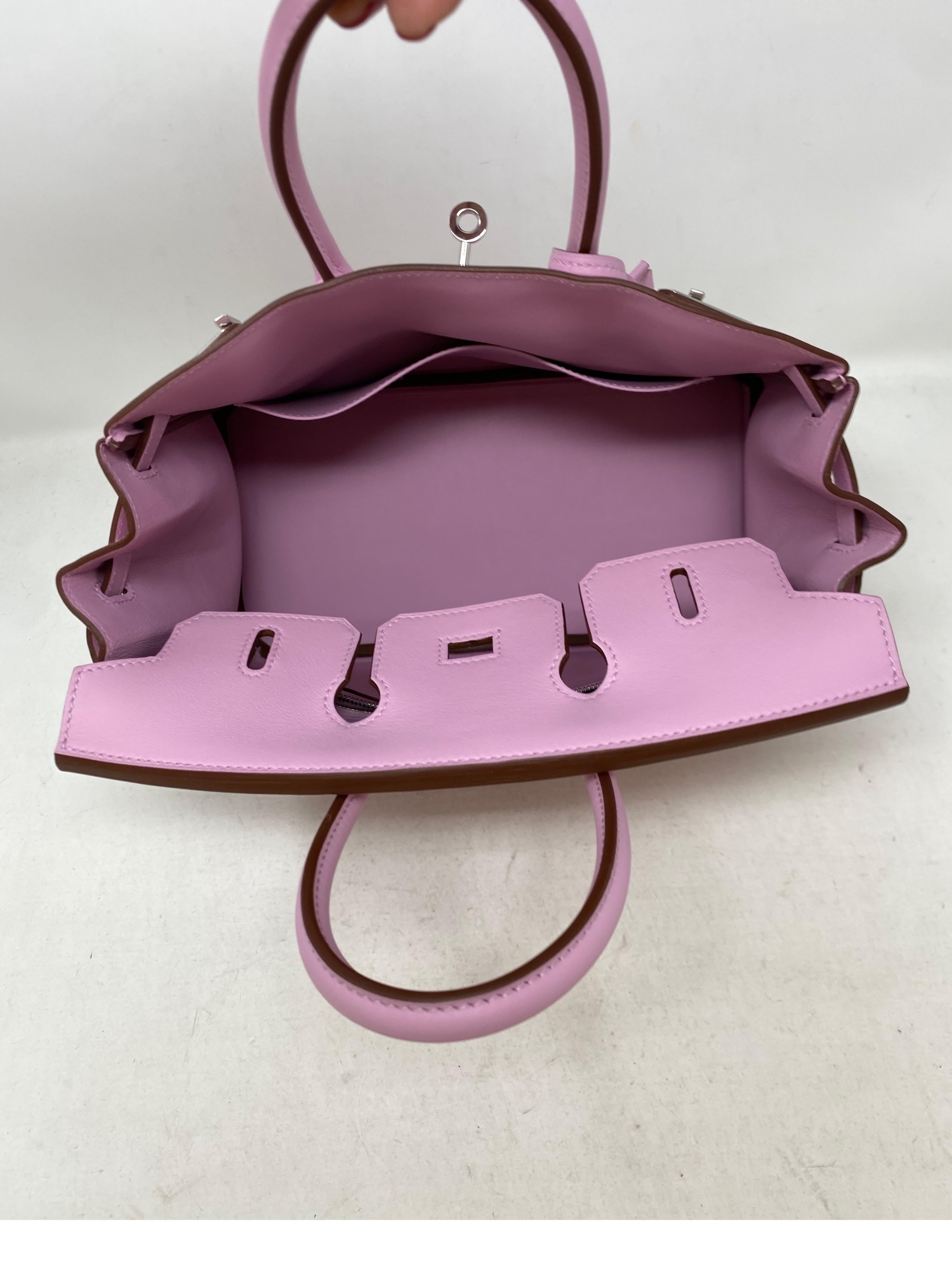 Hermes Birkin 25 Mauve Pink Bag  In Excellent Condition In Athens, GA
