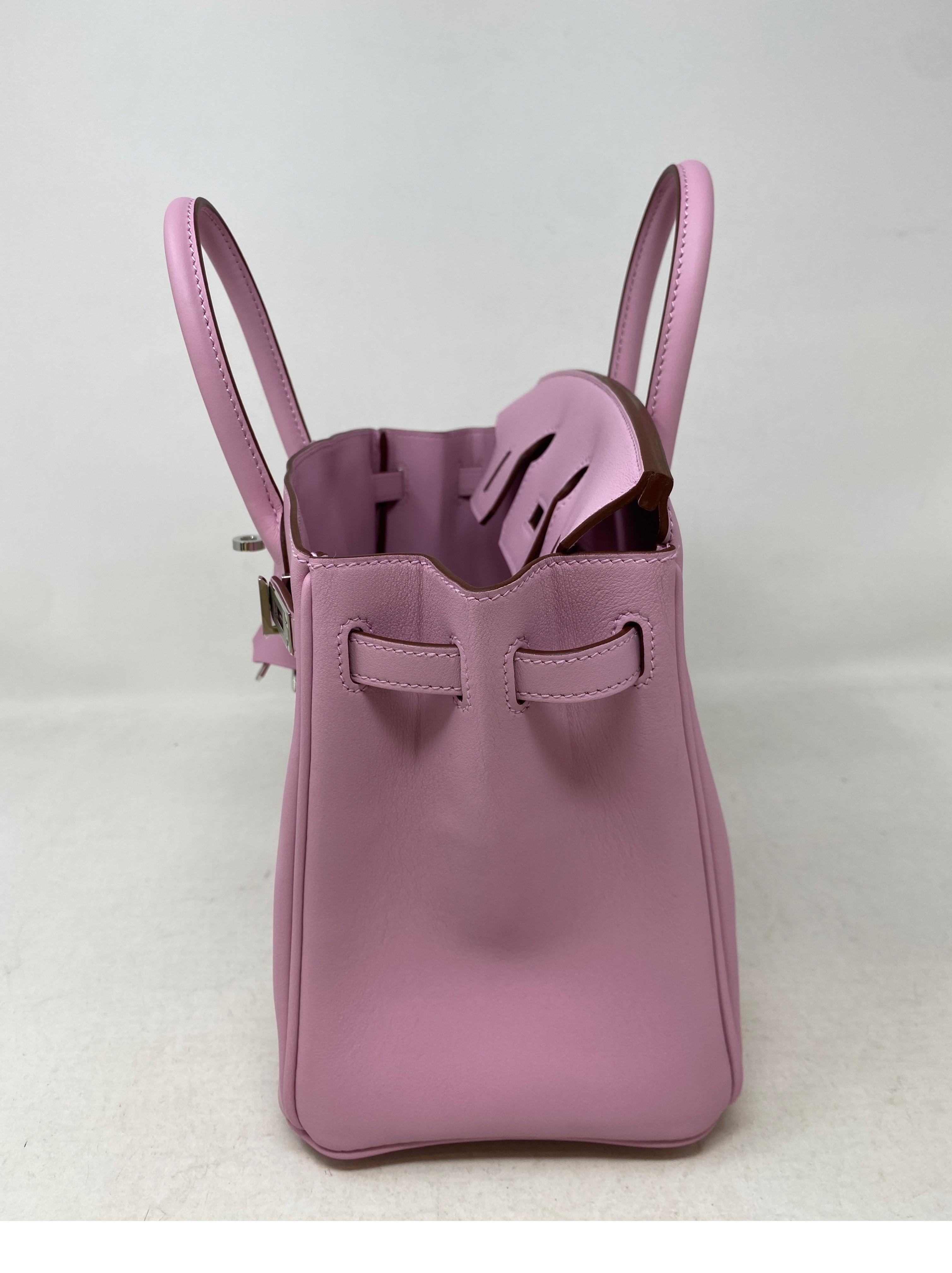 Hermes Birkin 25 Mauve Pink Bag  1