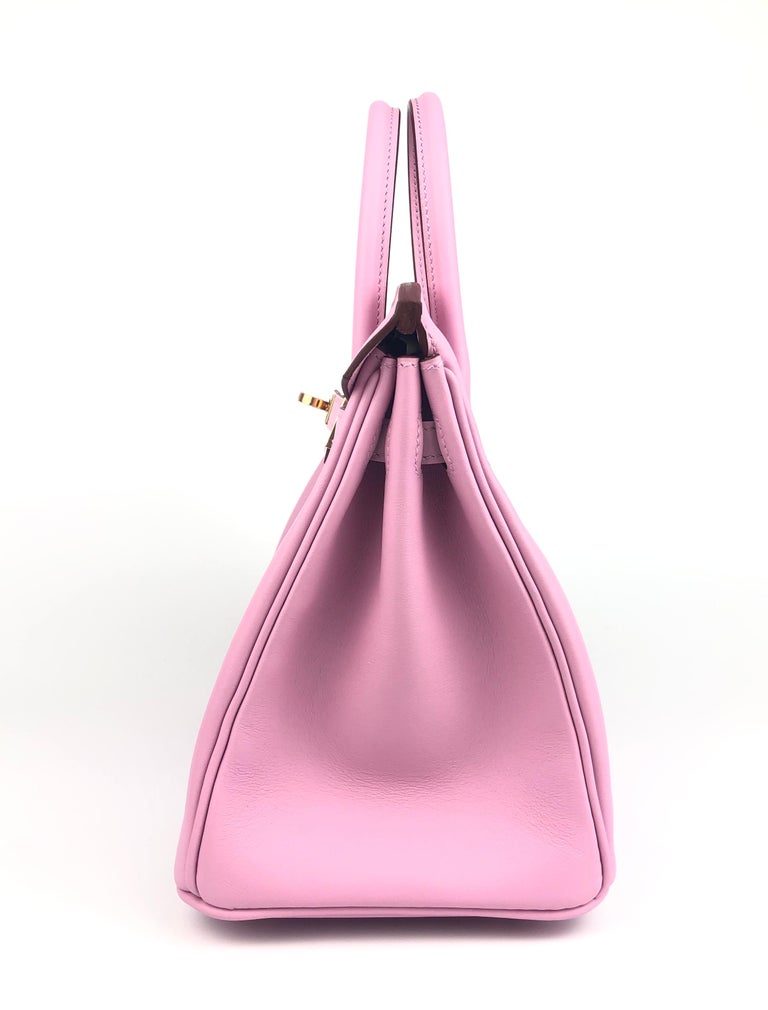 Birkin 25 leather handbag Hermès Pink in Leather - 36649106