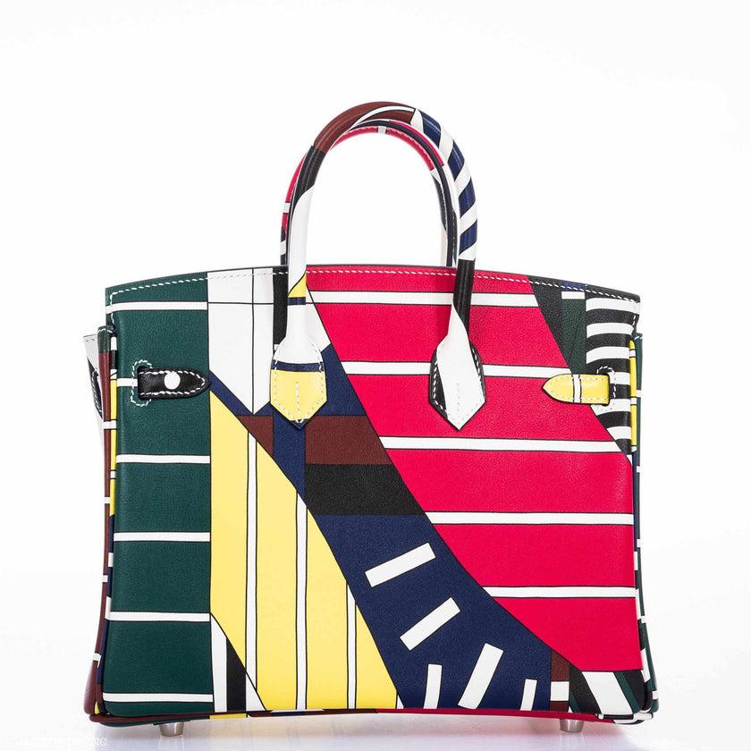 Hermès Birkin 25 Multicolor Swift Leather Palladium Hardware par Nigel Peak en vente 9