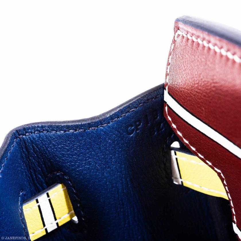 Hermès Birkin 25 Multicolor Swift Leather Palladium Hardware par Nigel Peak en vente 11