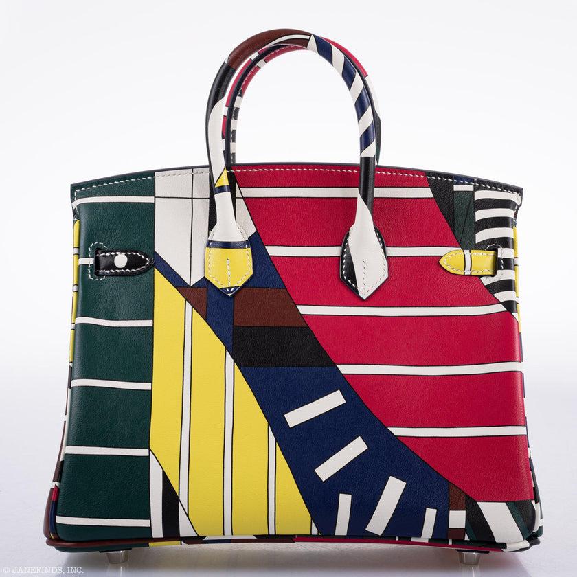 Hermès Birkin 25 Multicolor Swift Leather Palladium Hardware par Nigel Peak en vente 14