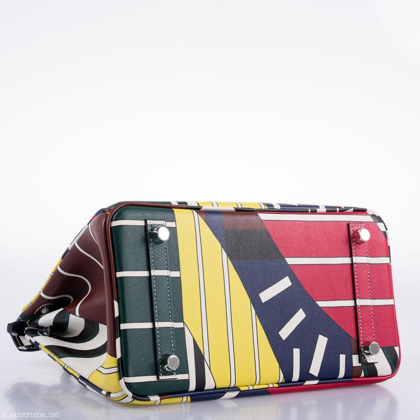 Hermès Birkin 25 Multicolor Swift Leather Palladium Hardware par Nigel Peak en vente 15