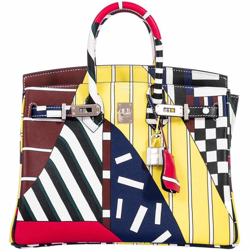 Hermès Birkin 25 Multicolor Swift Leather Palladium Hardware par Nigel Peak en vente 16