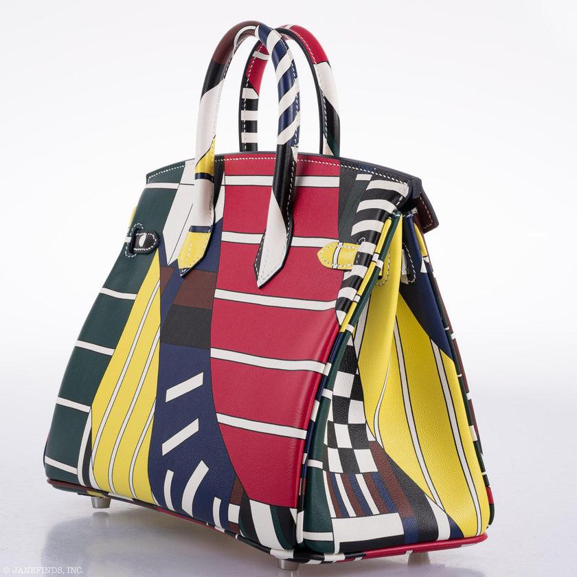 Hermès Birkin 25 Multicolor Swift Leather Palladium Hardware par Nigel Peak en vente 2