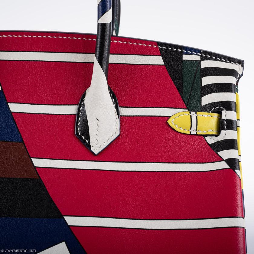 Hermès Birkin 25 Multicolor Swift Leather Palladium Hardware par Nigel Peak en vente 5