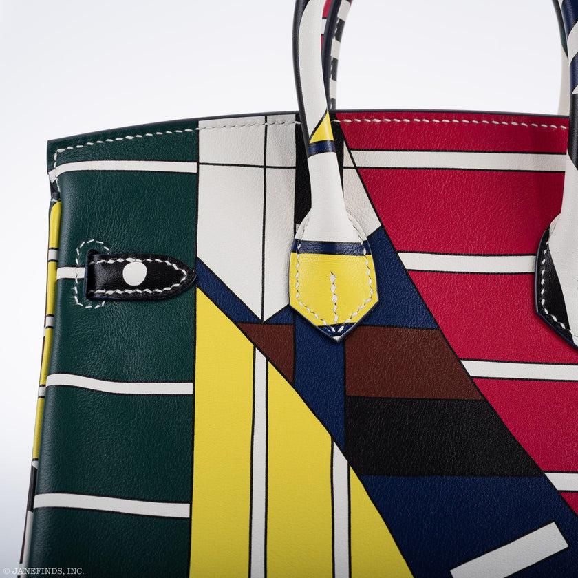 Hermès Birkin 25 Multicolor Swift Leather Palladium Hardware par Nigel Peak en vente 6