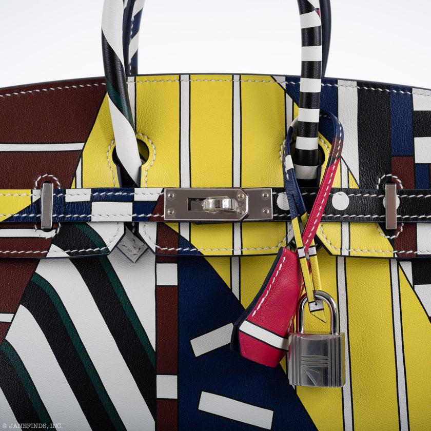 Hermès Birkin 25 Multicolor Swift Leather Palladium Hardware par Nigel Peak en vente 7