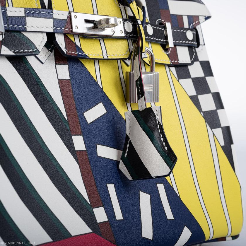 Hermès Birkin 25 Multicolor Swift Leather Palladium Hardware par Nigel Peak en vente 8