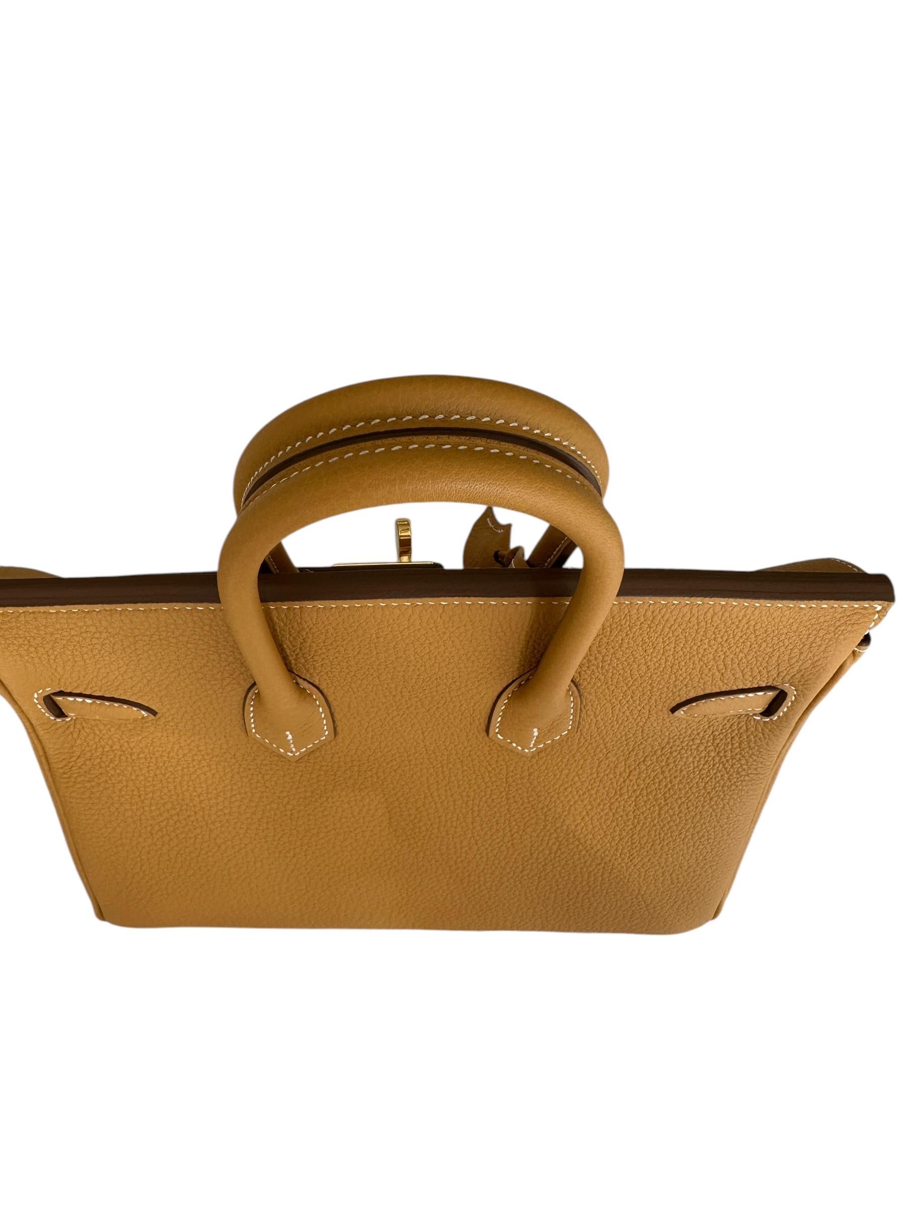 Brown Hermes Birkin 25 Natural Golden Sable Togo Gold Hardware New W 2025 For Sale