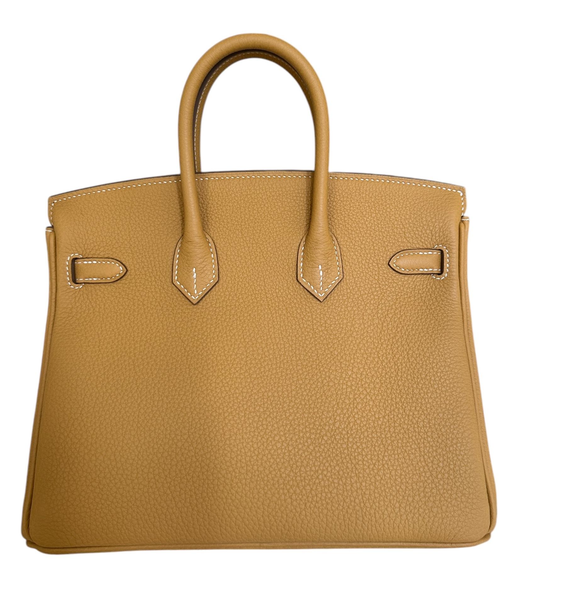 Hermes Birkin 25 Natural Golden Sable Togo Gold Hardware New W 2025 In New Condition For Sale In West Chester, PA