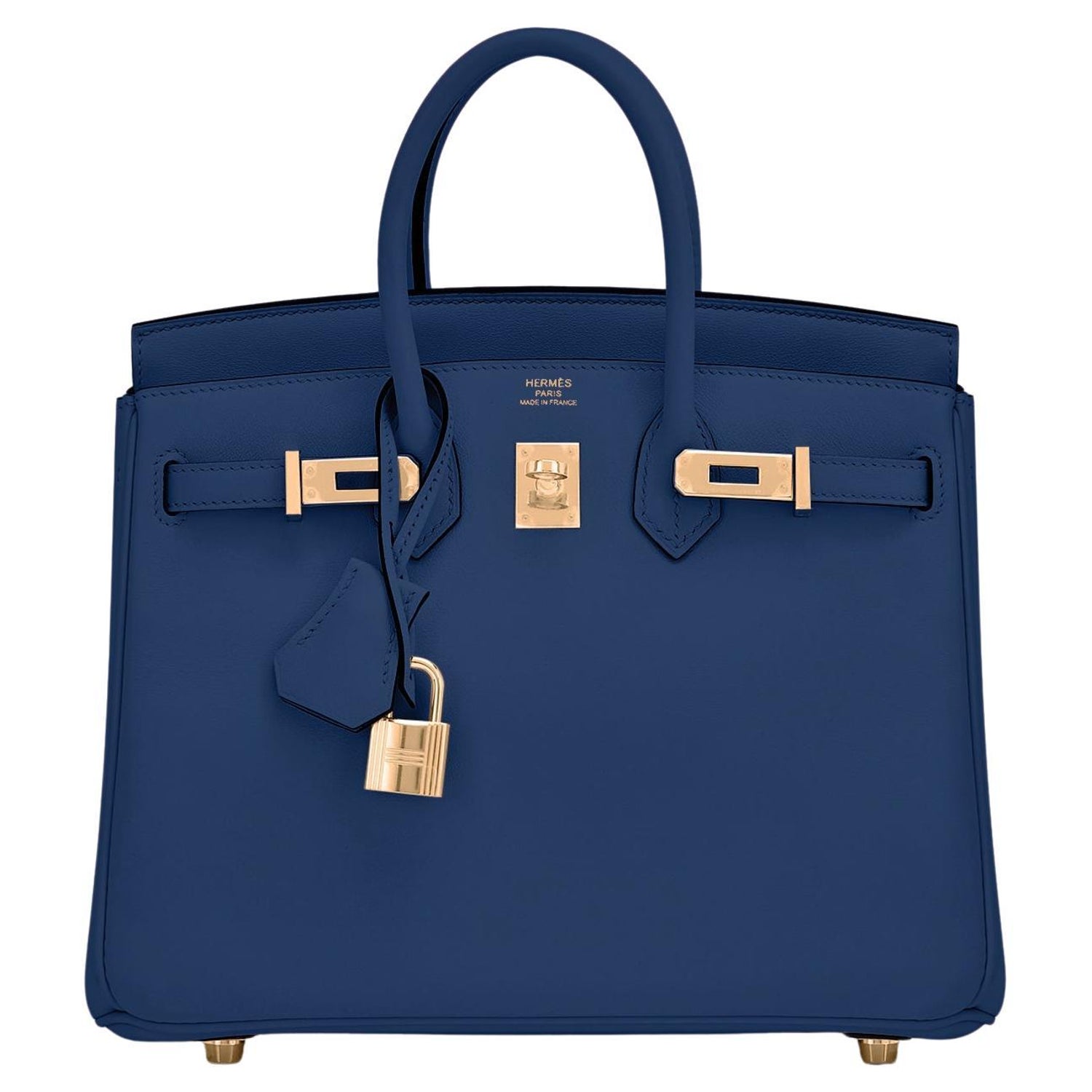 Hermes Cobalt Blue Veau Togo JPG II Shoulder Birkin Bag