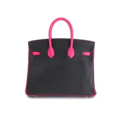 Hermes Birkin 25 Personal SPO Handbag Epson Black Rose