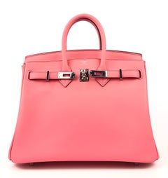 Hermes Birkin 25 Rose D’ete Pink Palladium Hardware 2020