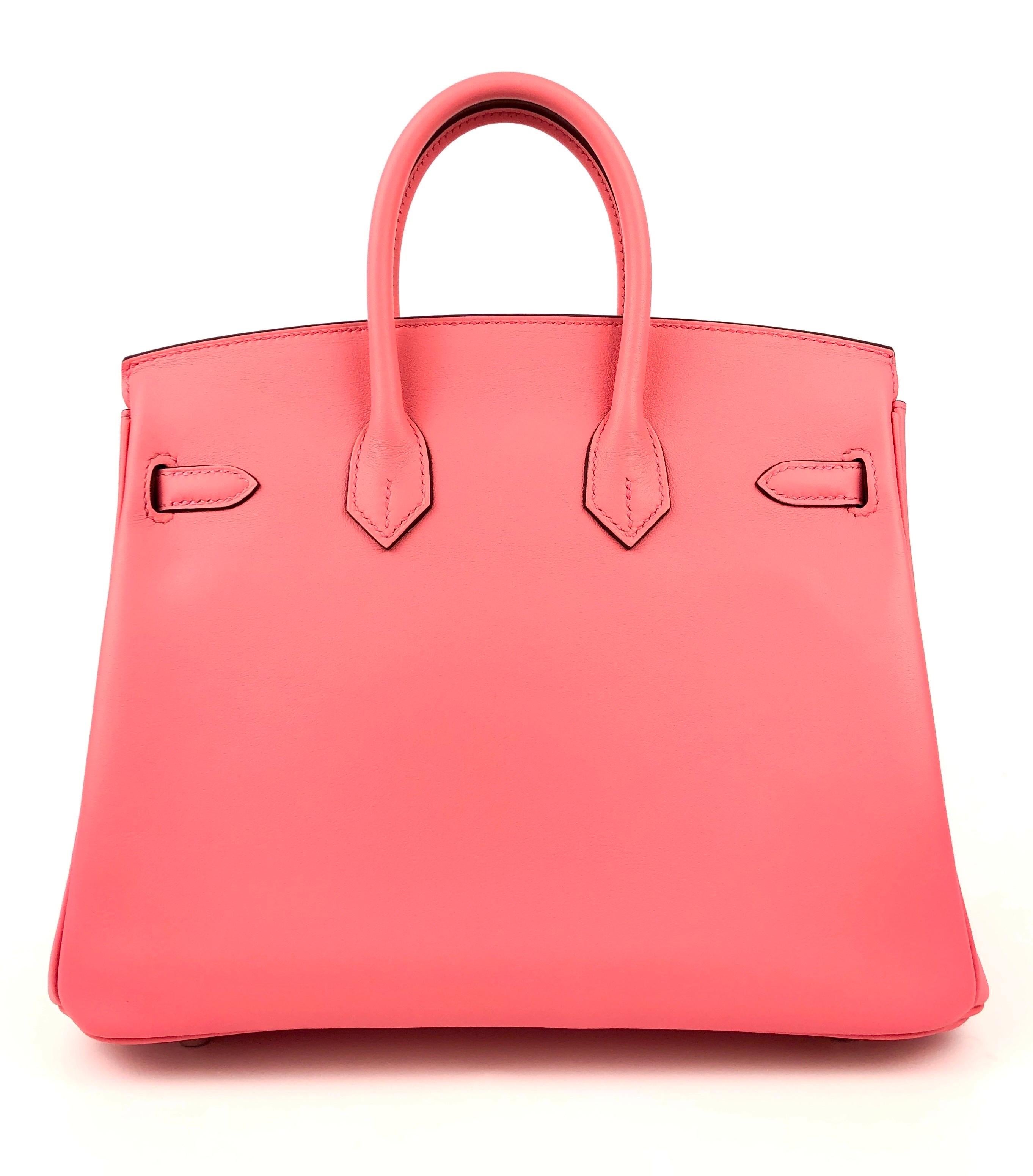 Hermes Birkin 25 Rose D'ete Rosa Palladium Hardware 2020 (Pink)