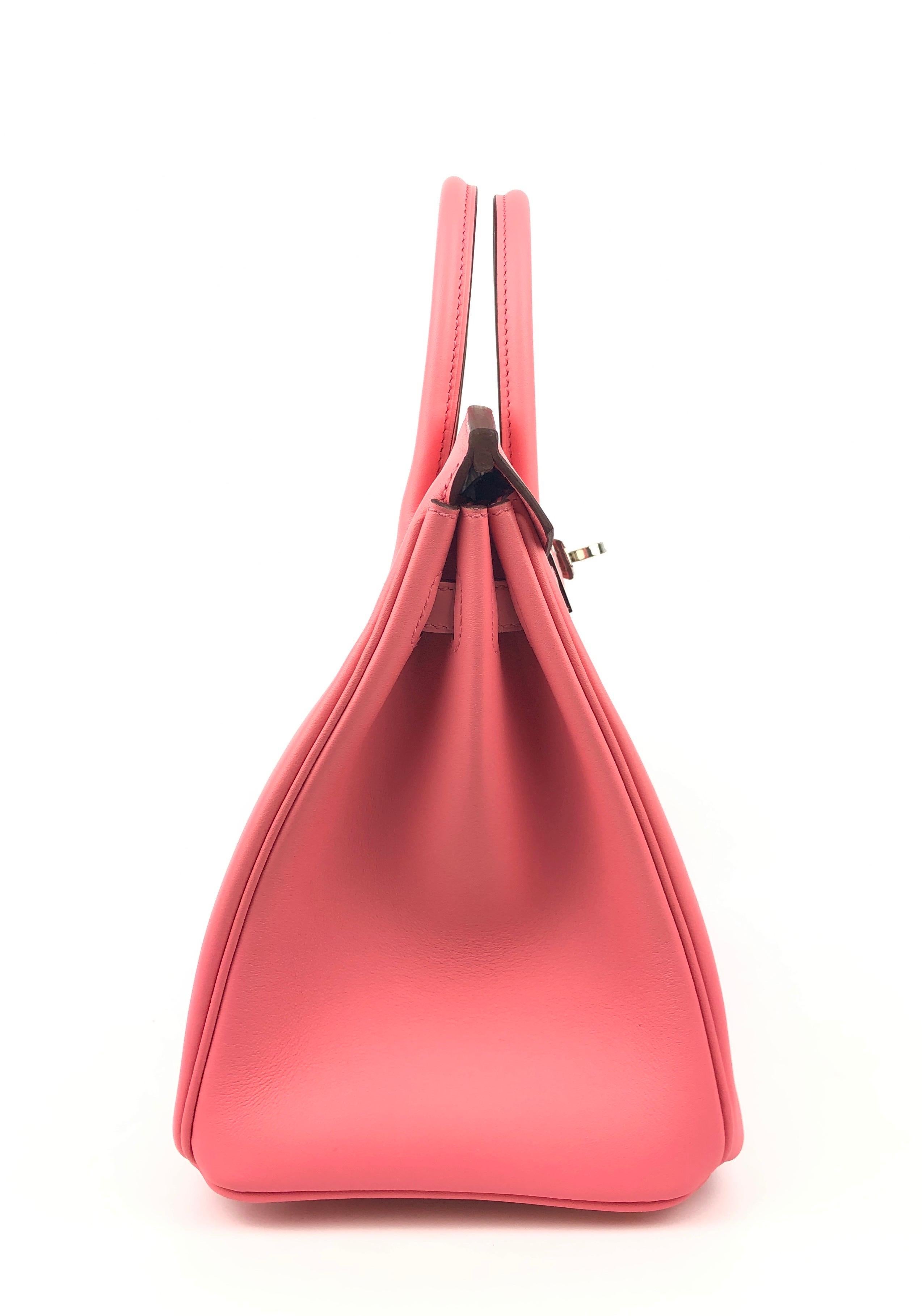 Hermes Birkin 25 Rose D'ete Rosa Palladium Hardware 2020 2