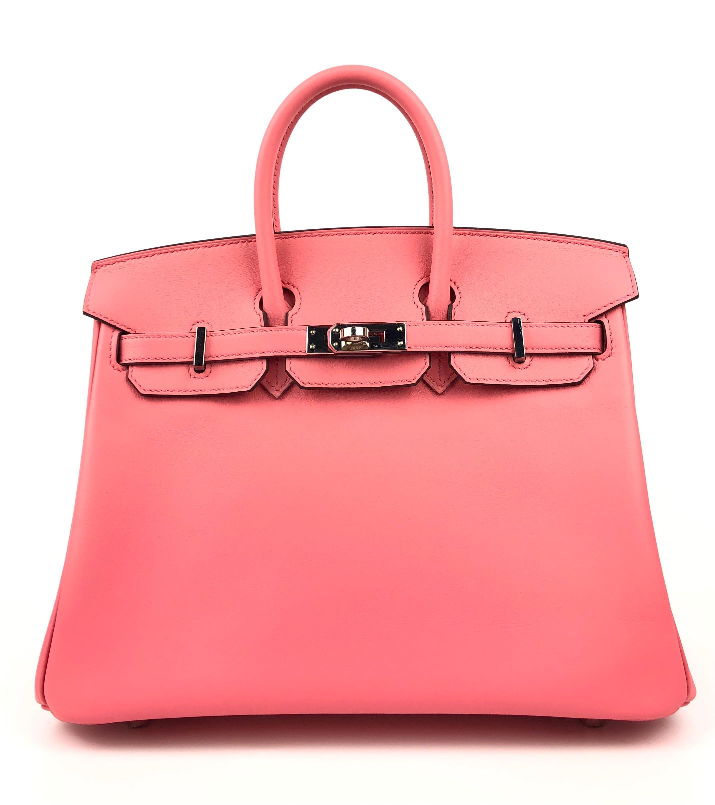 Hermes Birkin 25 Rose D'ete Rosa Palladium Hardware 2020 3