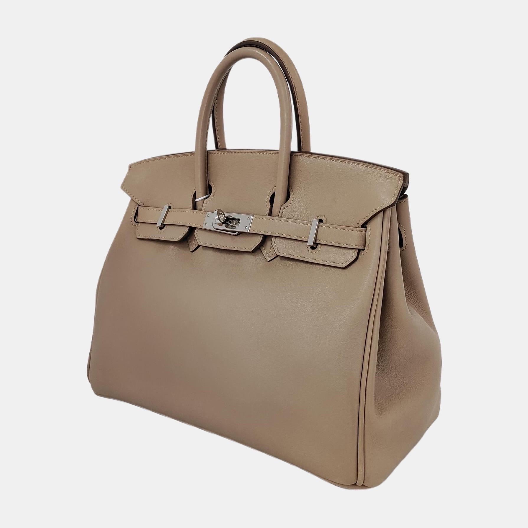 Women's Hermes Birkin 25 Rose Eglantine Pink Swift Leather Palladium Hardware 2016