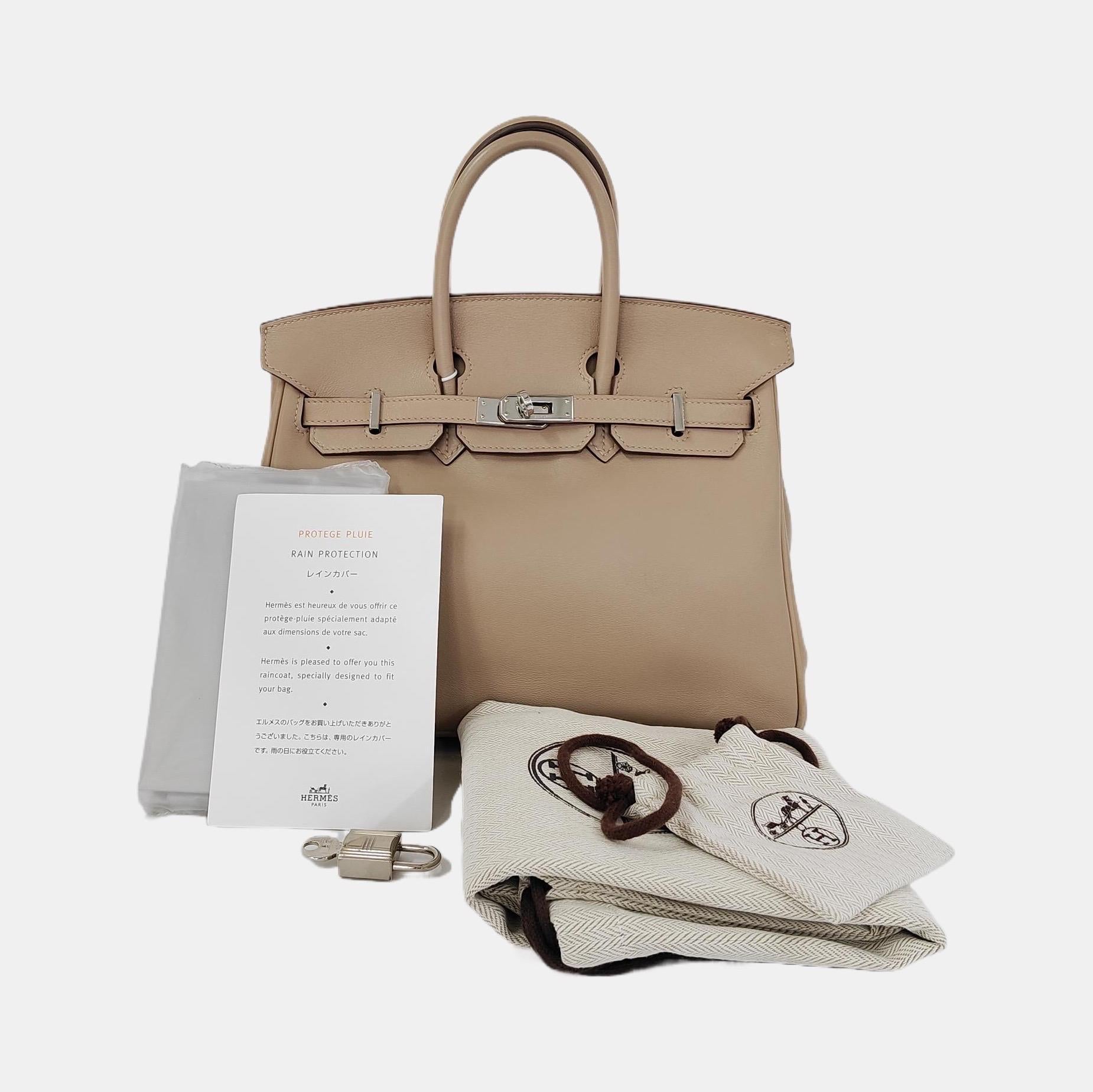 Hermes Birkin 25 Rose Eglantine Pink Swift Leather Palladium Hardware 2016 2