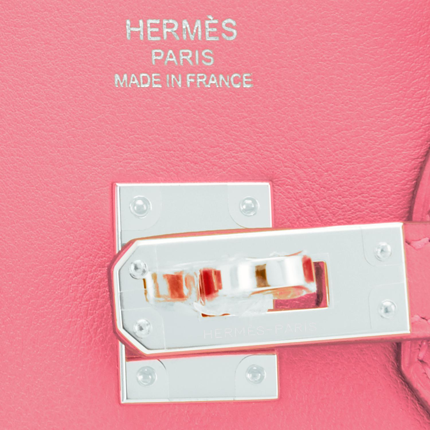 Hermes Birkin 25 Rose Eté Swift Palladium Hardware Baby D'Eté Y Stamp, 2020 2