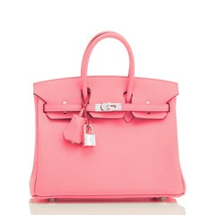 Hermes Birkin 25 Rose Eté Swift Palladium Hardware Baby D'Eté Y Stamp, 2020