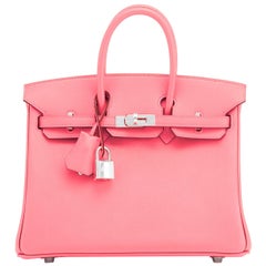 Hermes Birkin 25 Rose Eté Swift Palladium Hardware Baby D'Eté Y Stamp, 2020