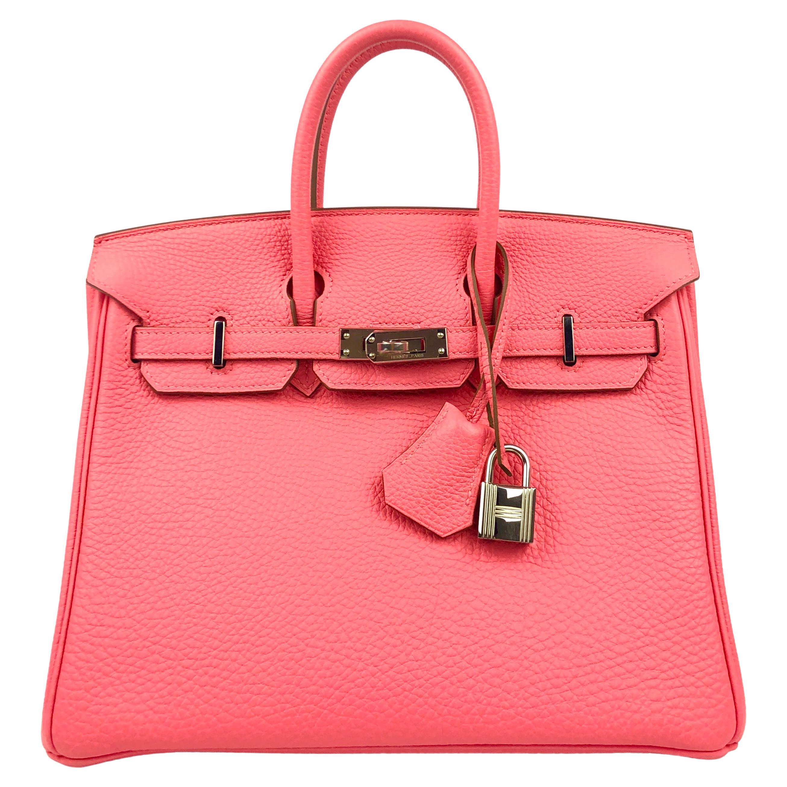 Birkin 25 Rosa Togo-Palladium-Hardware, Birkin 25, Rose 