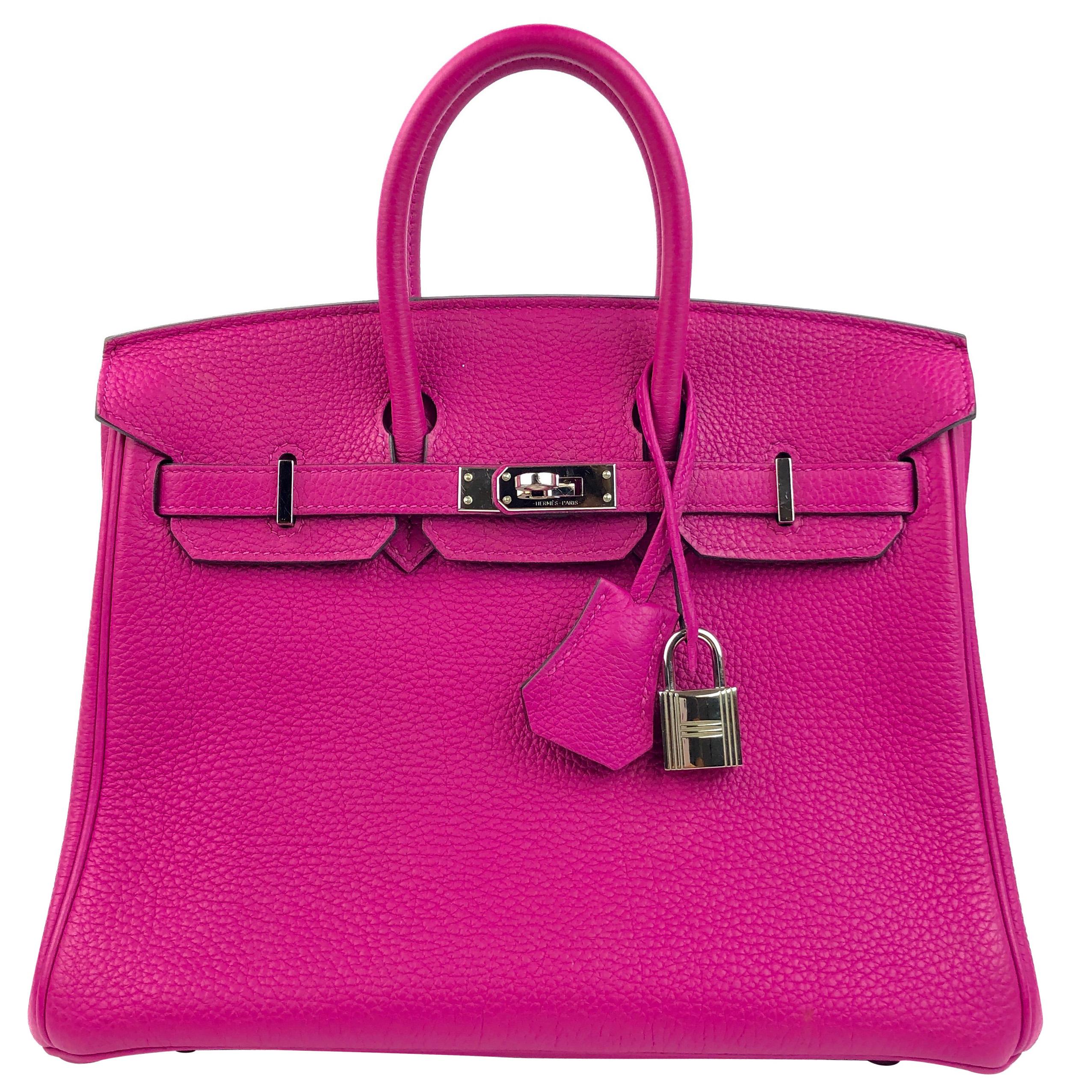 Hermes Birkin 30 Rose Tyrien Pink Crocodile Palladium Hardware at 1stDibs