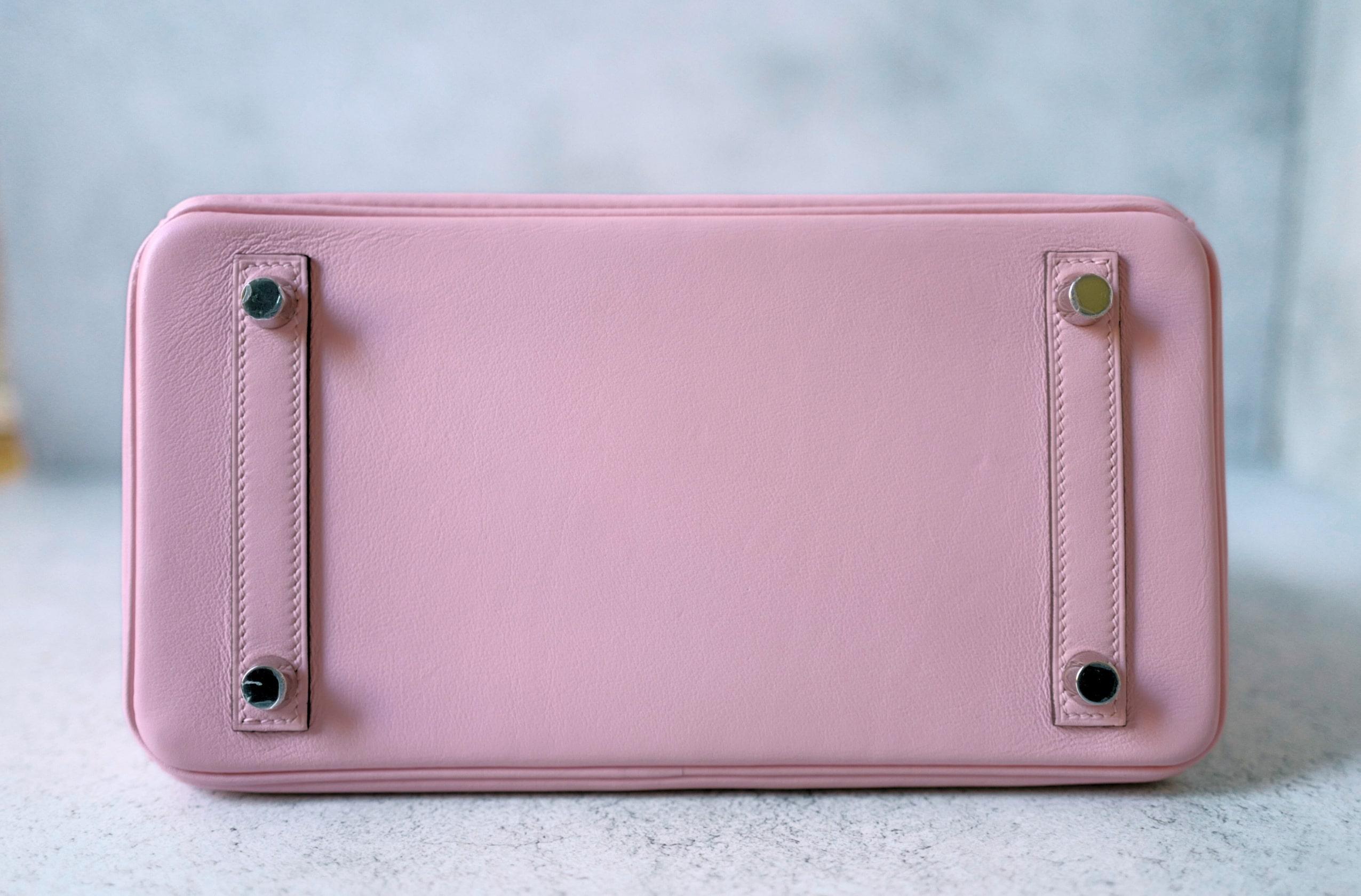 Hermès Birkin 25 Rose Sakura Swift Palladium Hardware D Stamp For Sale 15