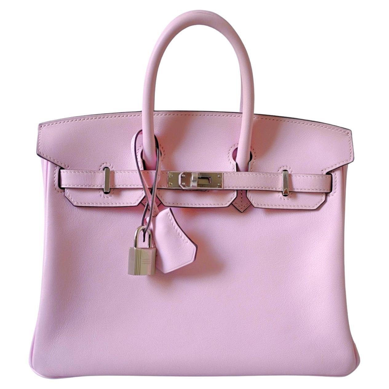 Hermès Birkin 25 Rose Sakura Swift Palladium Hardware D Stamp For Sale
