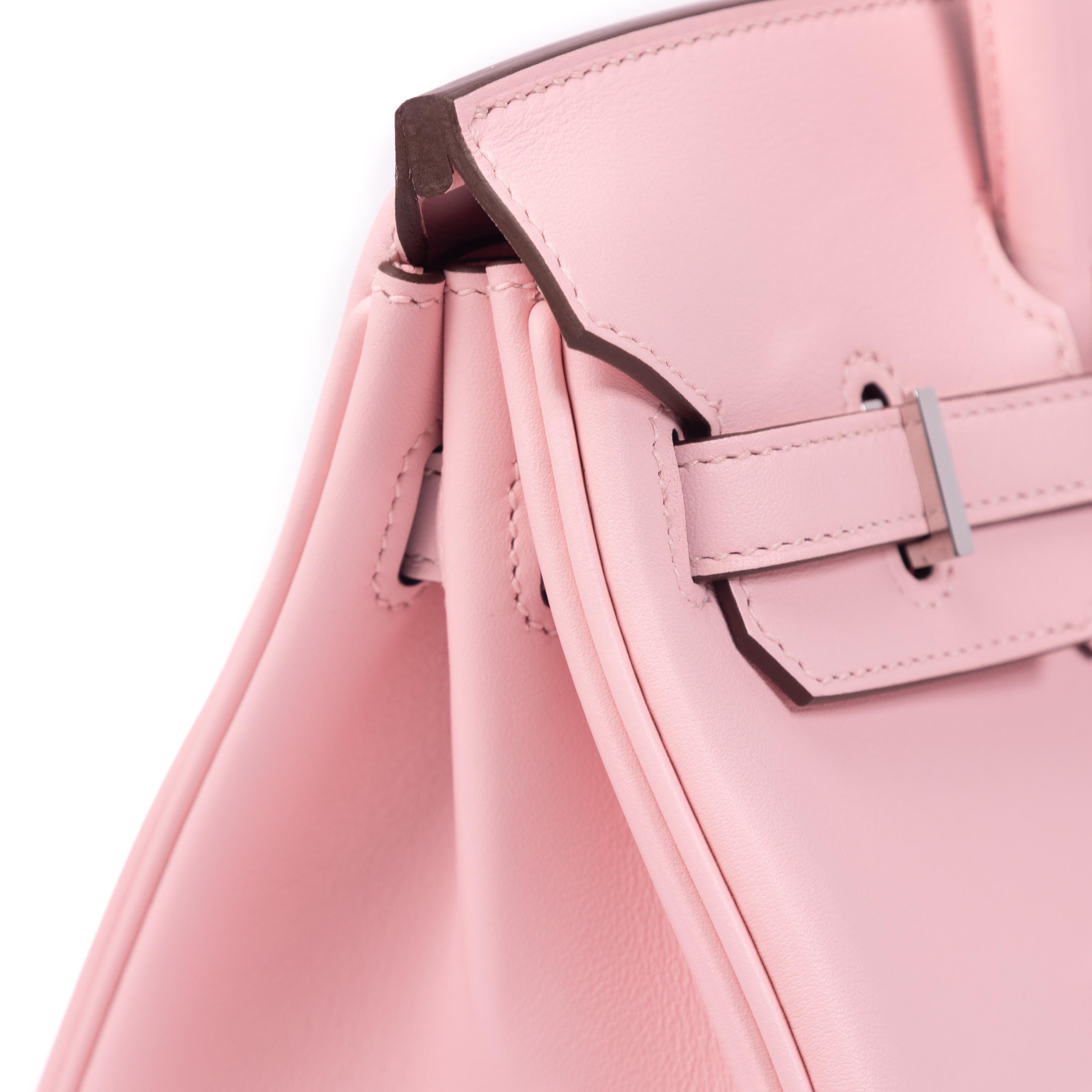 Hermès Birkin 25 Rose Sakura Swift PHW For Sale 9