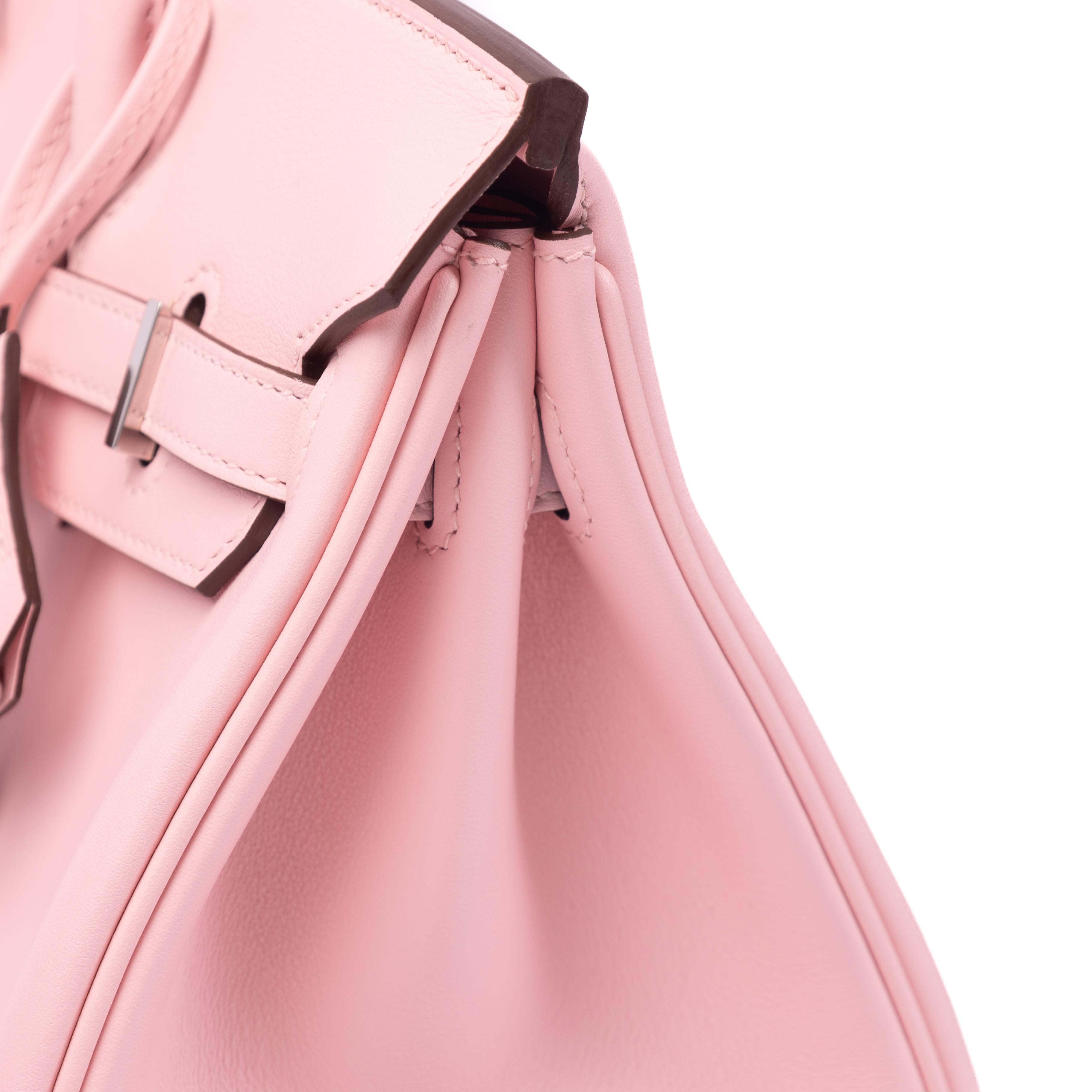 Hermès Birkin 25 Rose Sakura Swift PHW For Sale 10