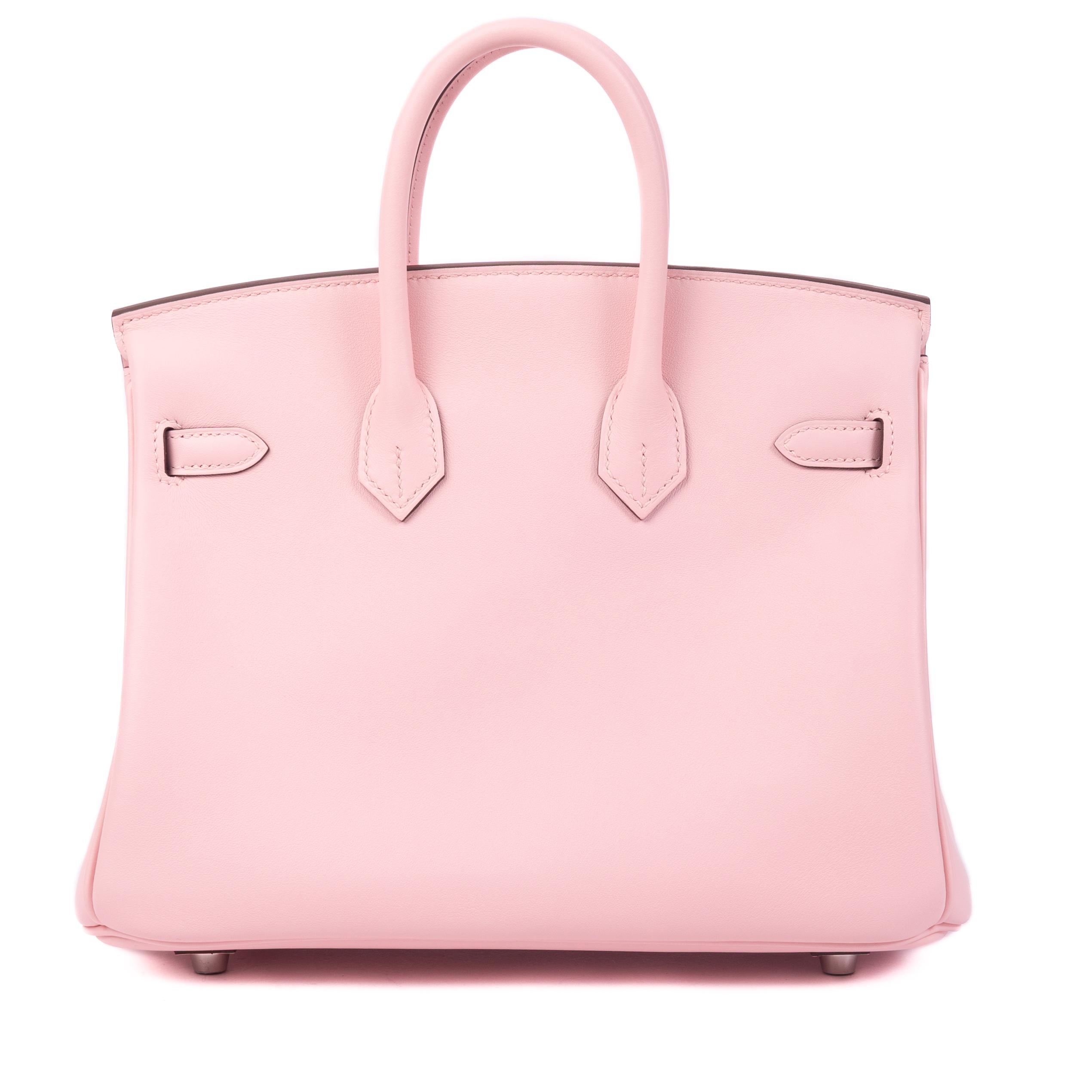 Hermès Birkin 25 Rose Sakura Swift PHW For Sale 1