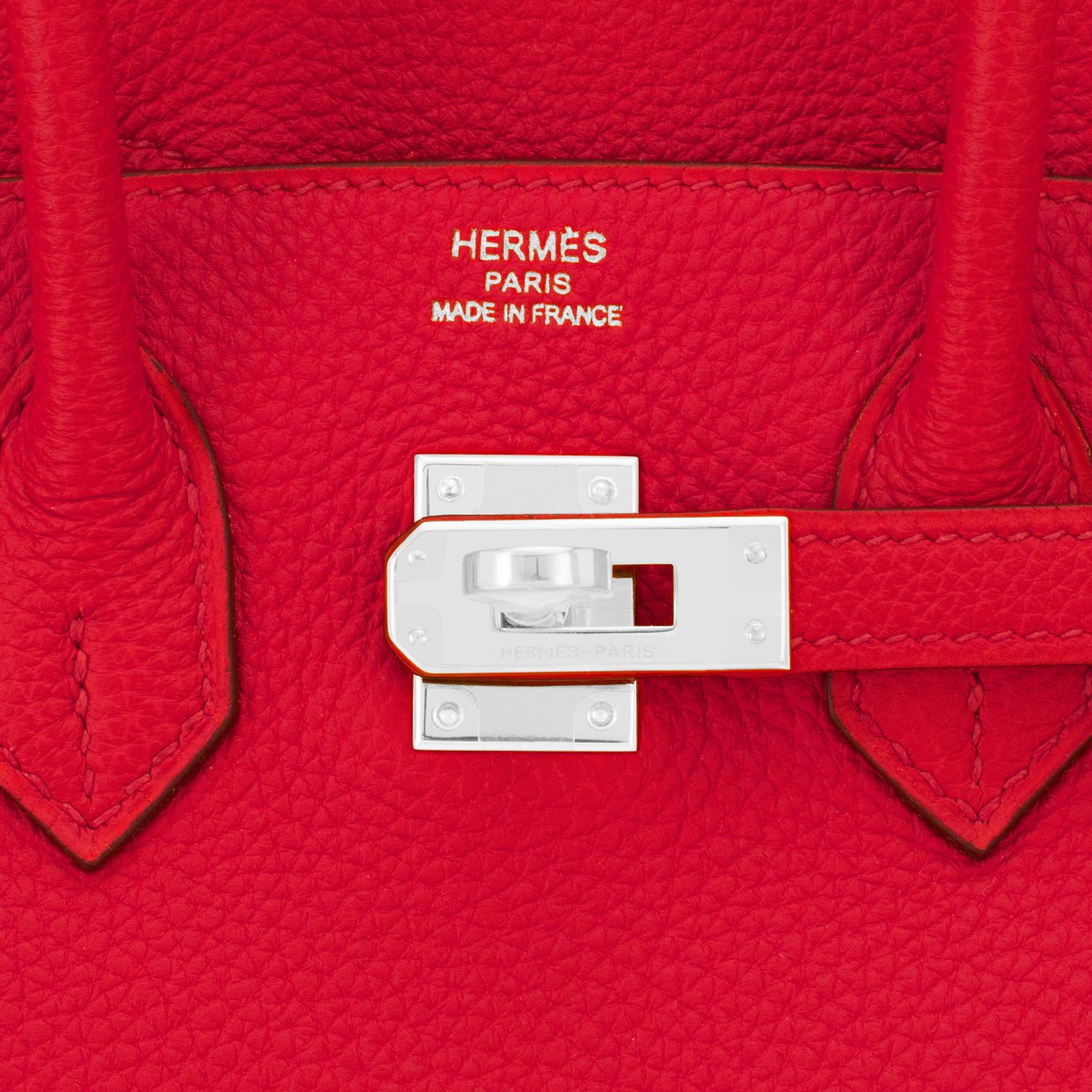 Hermes Birkin 25 Rouge Casaque Verso Tasche Rot RARE Limited Edition Y Stempel:: 2020 6