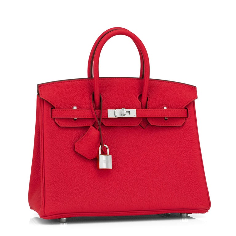 Hermes Birkin 25 Rouge Casaque Verso Bag Red RARE Limited Edition Y ...