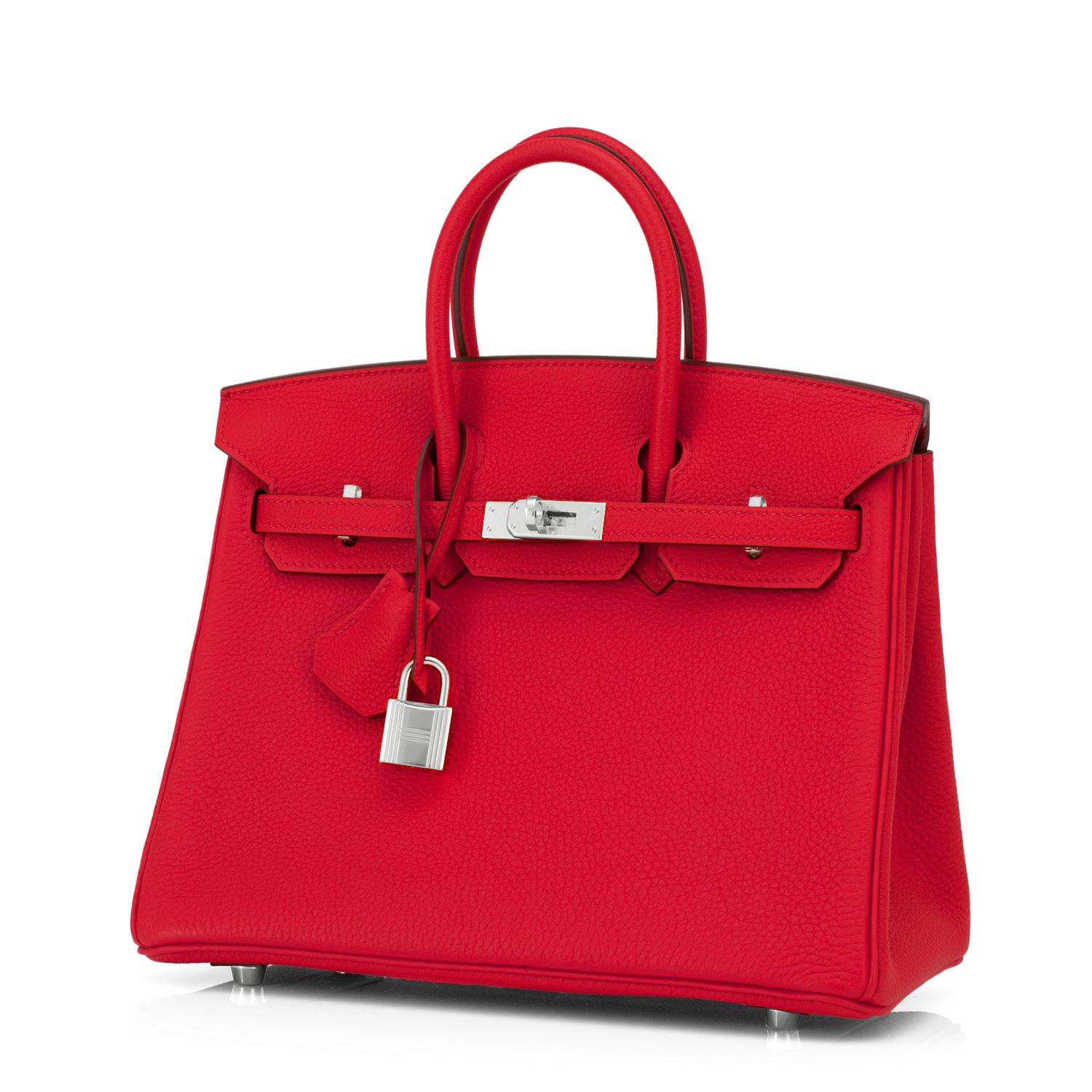 Hermes Birkin 25 Rouge Casaque Verso Bag Red RARE Limited Edition
