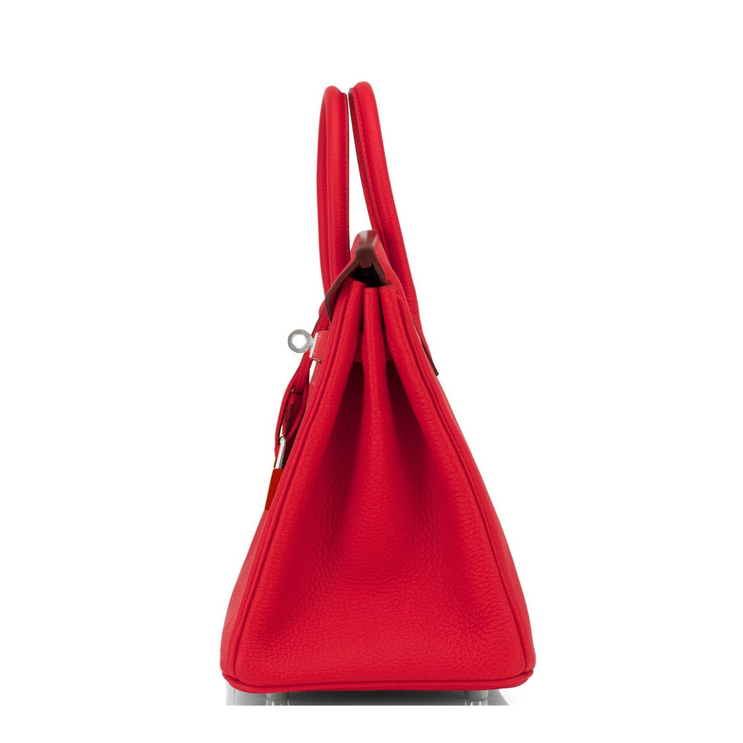 Hermes Birkin 25 Rouge Casaque Verso Tasche Rot RARE Limited Edition Y Stempel:: 2020 3