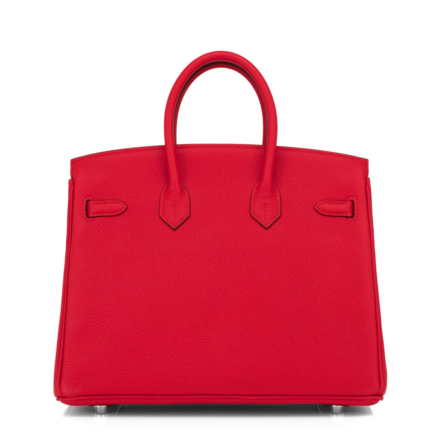 Hermes Birkin 25 Rouge Casaque Verso Tasche Rot RARE Limited Edition Y Stempel:: 2020 4