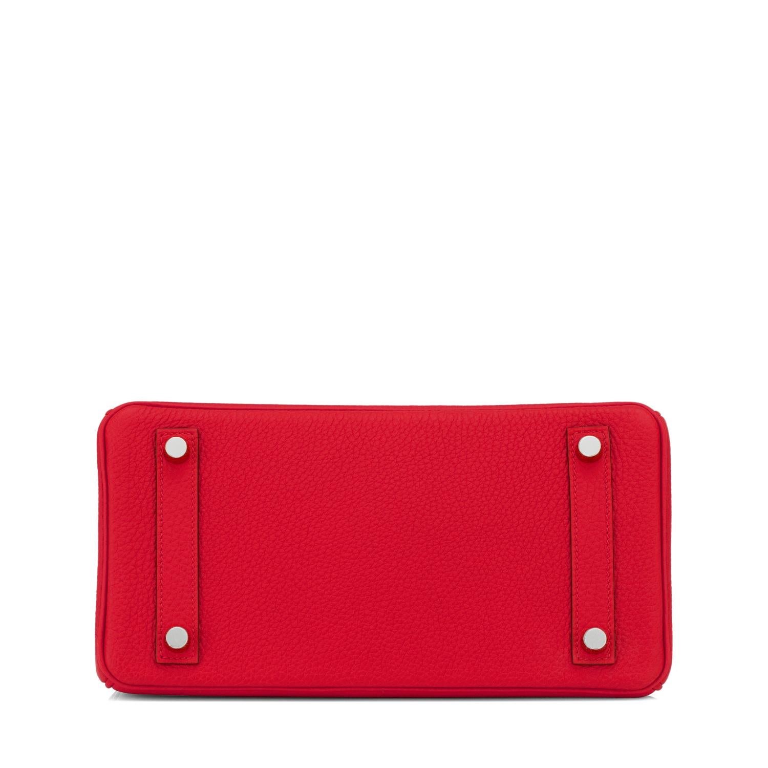 Hermes Birkin 25 Rouge Casaque Verso Tasche Rot RARE Limited Edition Y Stempel:: 2020 5