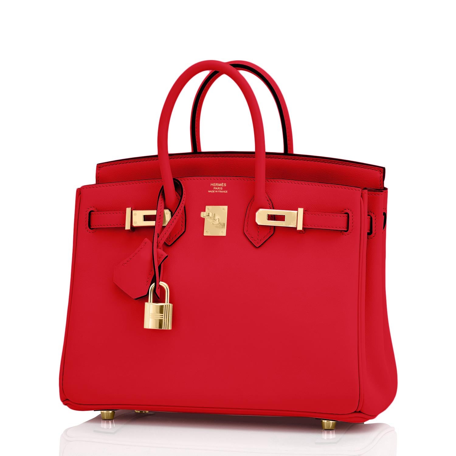 Hermes Birkin 25 Rouge de Coeur Lipstick Red Bag Gold Jewel Y Stamp, 2020 In New Condition In New York, NY